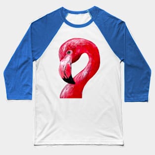 Beautiful Flamingo Head Design Baseball T-Shirt